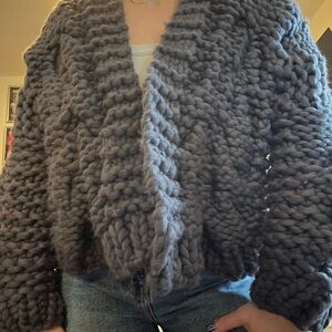 Chunky Knit Gray Sweater